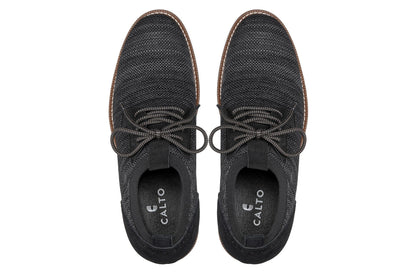 J1504 - 3.2 Inches Taller (Charcoal Grey) - Men's Shoes