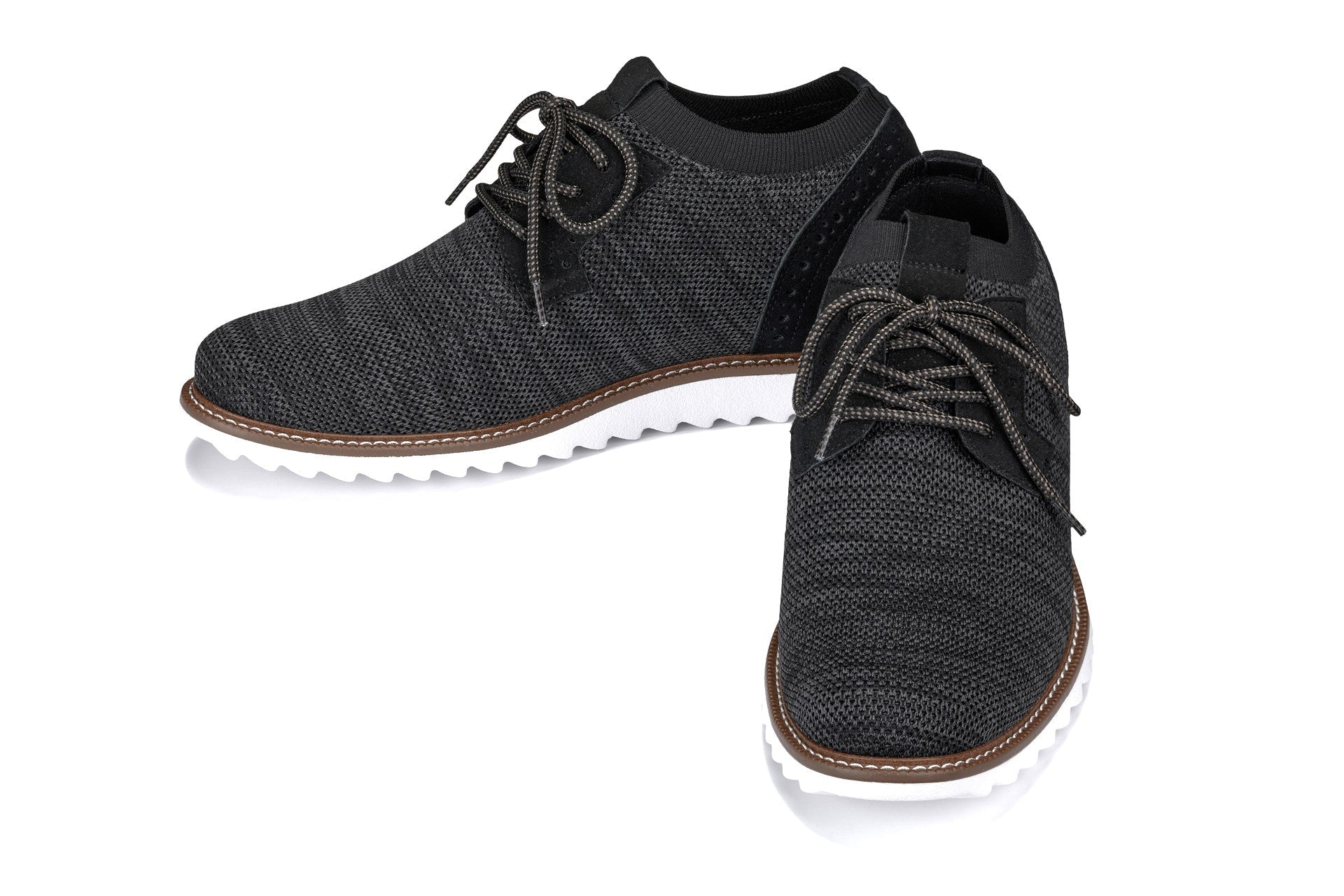 J1504 - 3.2 Inches Taller (Charcoal Grey) - Men's Shoes