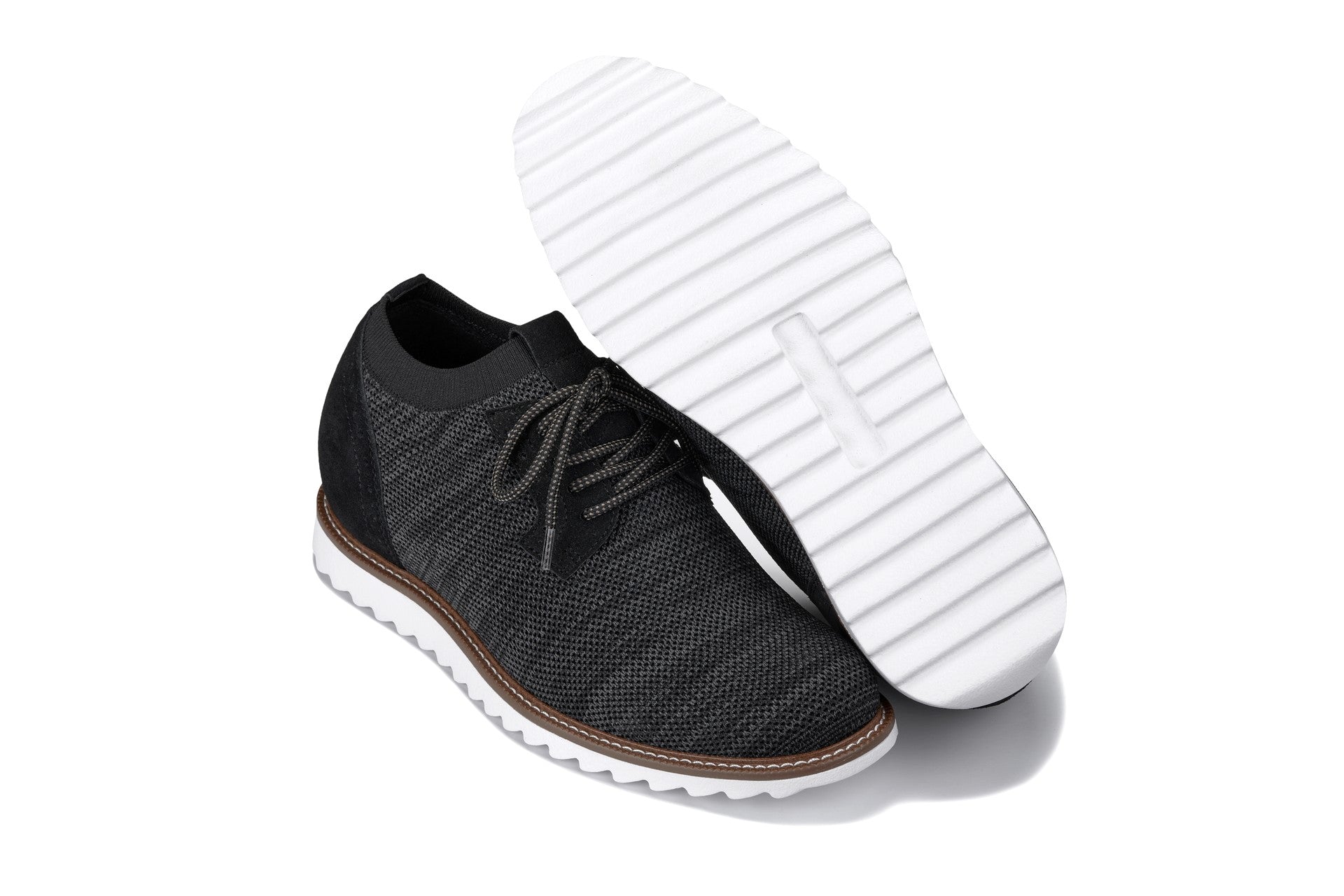 J1504 - 3.2 Inches Taller (Charcoal Grey) - Men's Shoes
