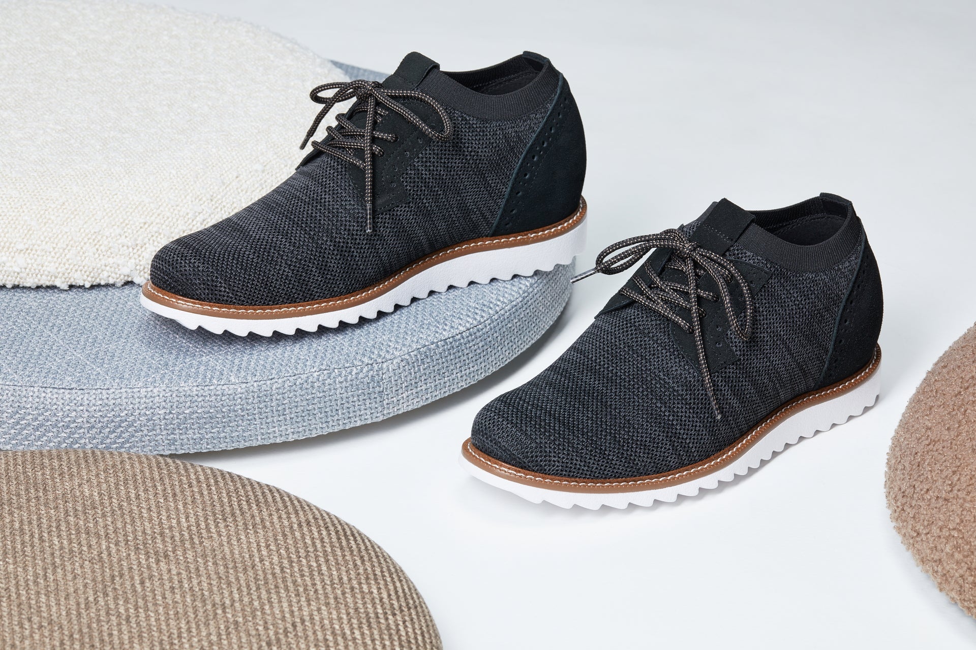 J1504 - 3.2 Inches Taller (Charcoal Grey) - Men's Shoes