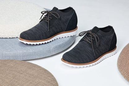 J1504 - 3.2 Inches Taller (Charcoal Grey) - Men's Shoes