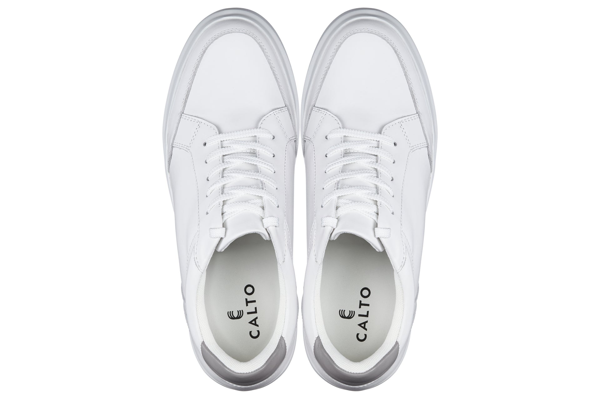 J1561 - 2.6 Inches Taller (White/Grey) - Men's Shoes