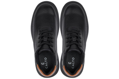 J1580  - 2.6 Inches Taller (Black/Black Sole) - Lightweight Casual Men's Walker Shoes