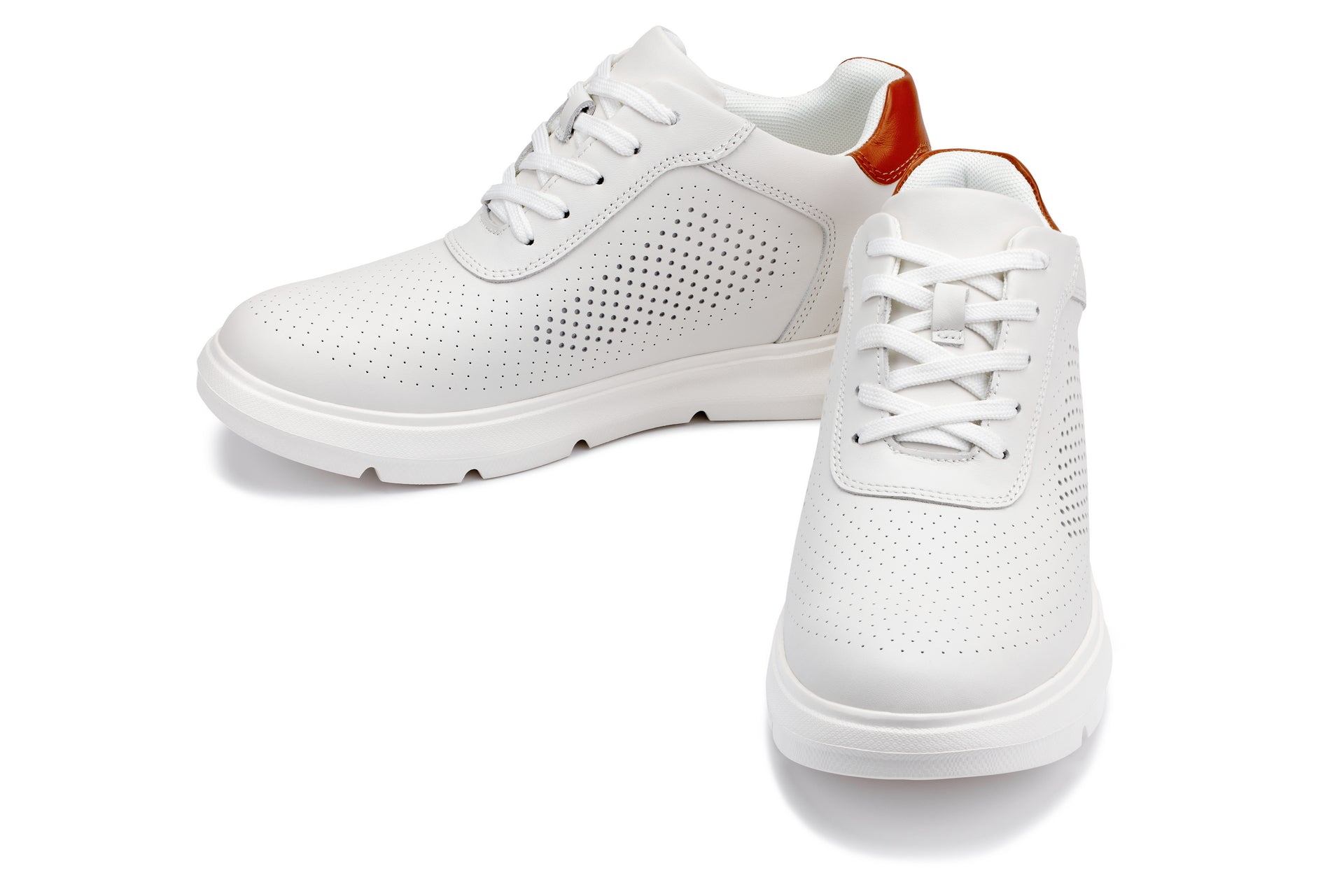 J1581  - 2.6 Inches Taller (White) - Lightweight Casual Men's Walker Shoes