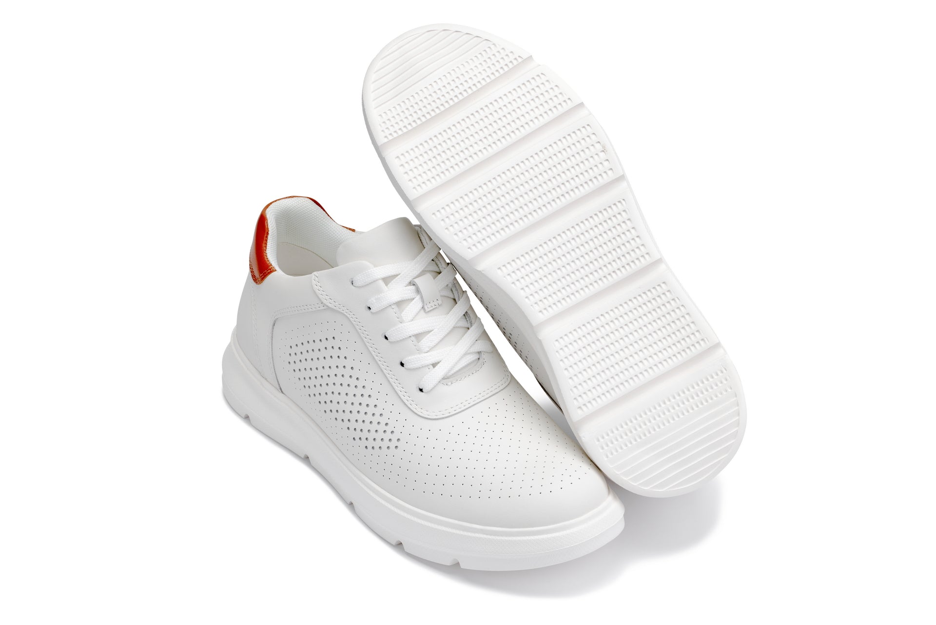 J1581  - 2.6 Inches Taller (White) - Lightweight Casual Men's Walker Shoes
