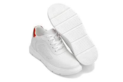 J1581  - 2.6 Inches Taller (White) - Lightweight Casual Men's Walker Shoes