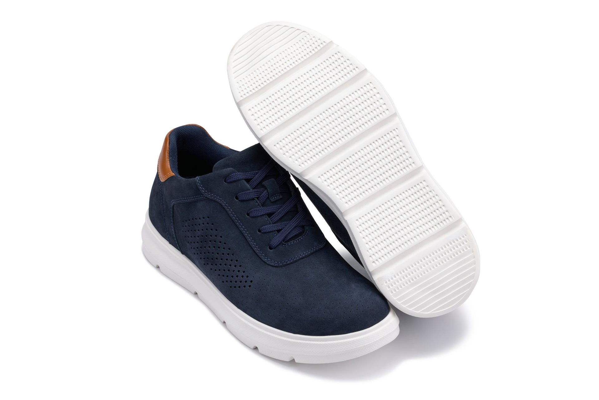 J1582  - 2.6 Inches Taller (Nubuck Navy) - Lightweight Casual Men's Walker Shoes