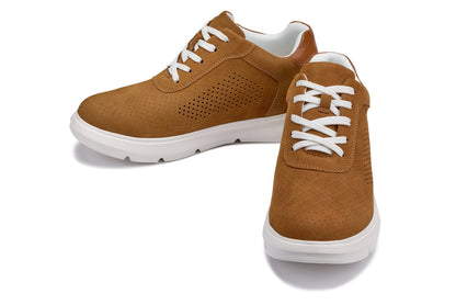 J1583  - 2.6 Inches Taller (Nubuck Brown) - Lightweight Casual Men's Walker Shoes