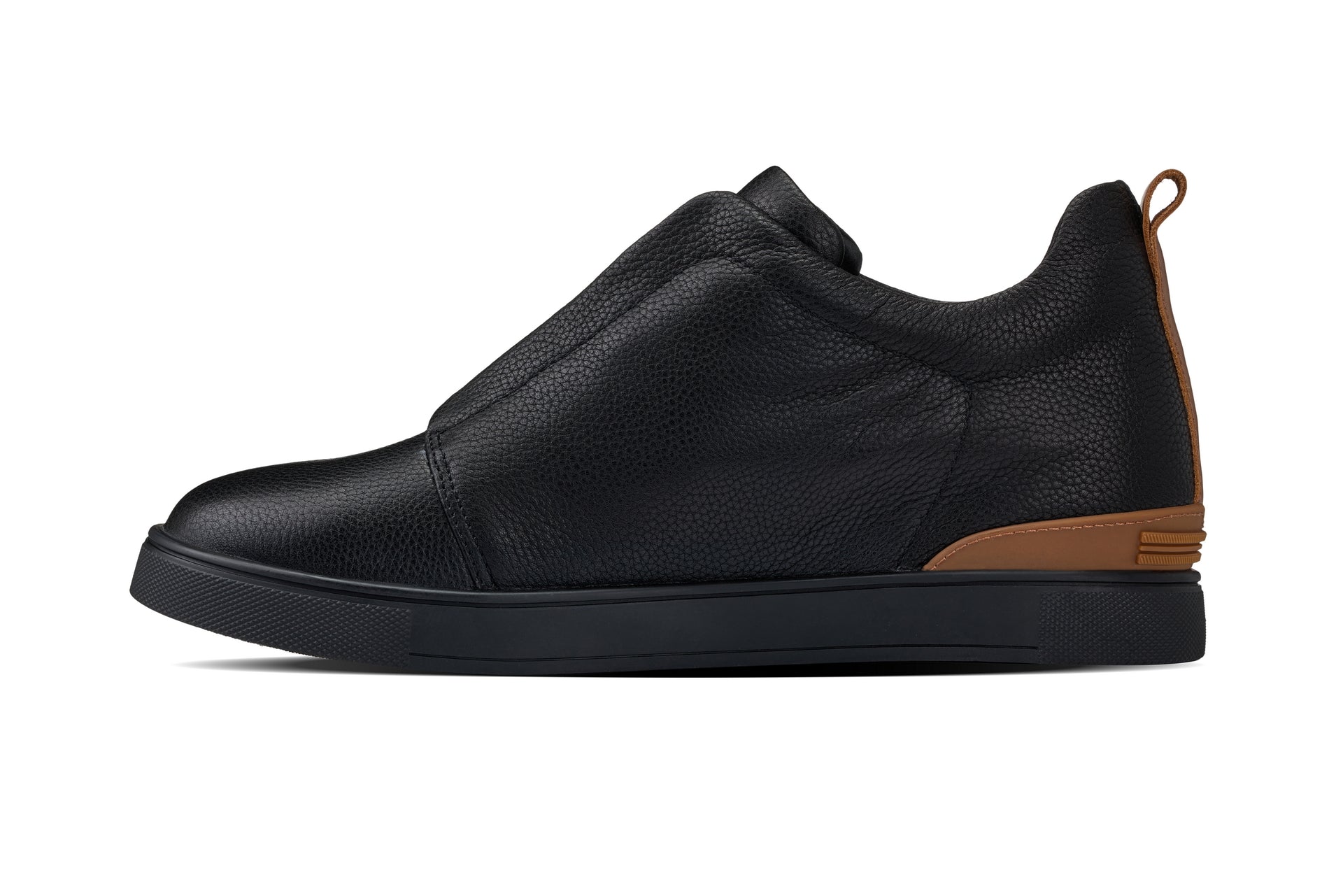 J1931  - 2.6 Inches Taller (Black / Black Sole) - Slip-On Men's Snoafers