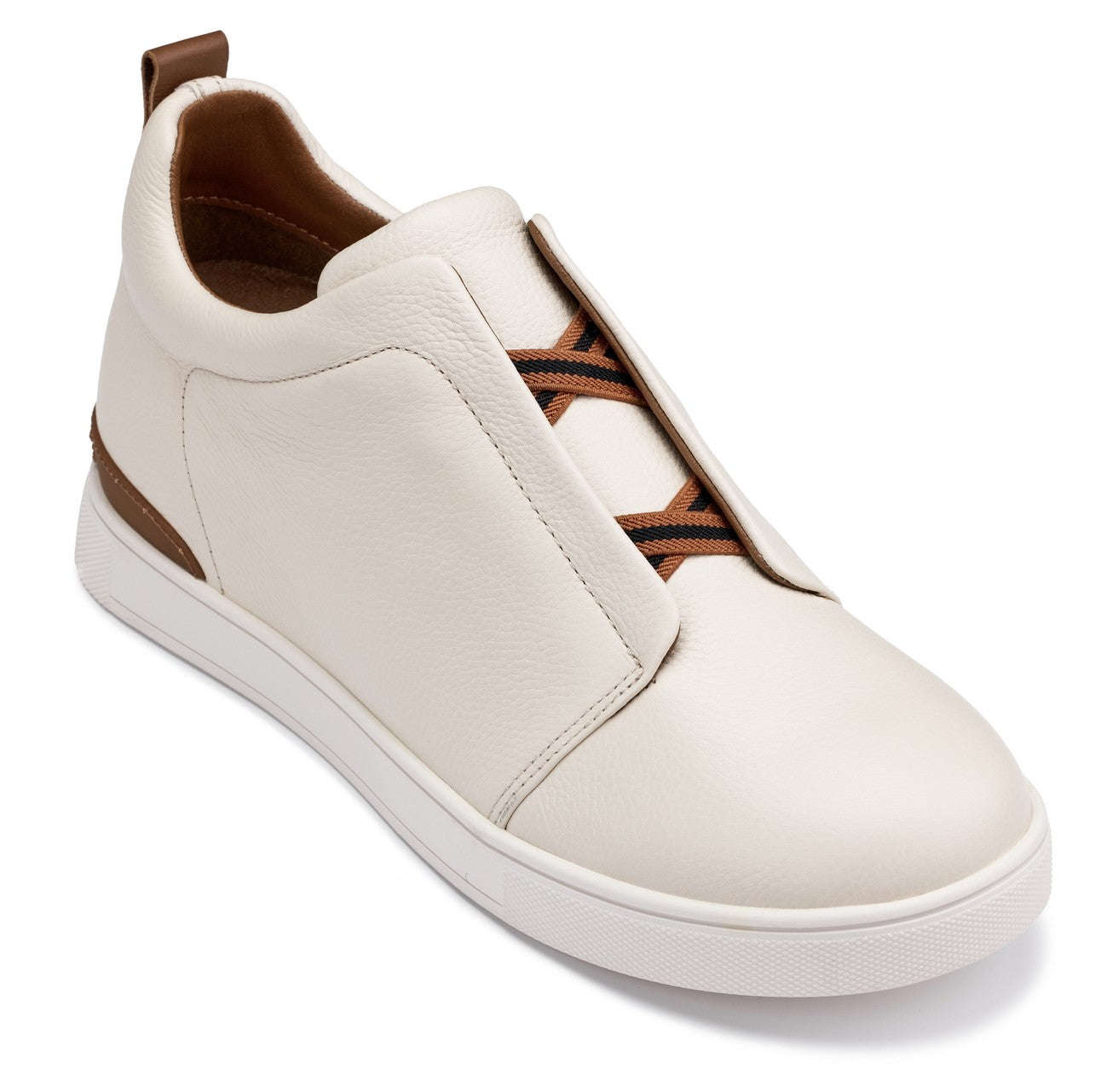 J1933 - 2.6 Inches Taller (Off-White) - Slip-On Men's Snoafers