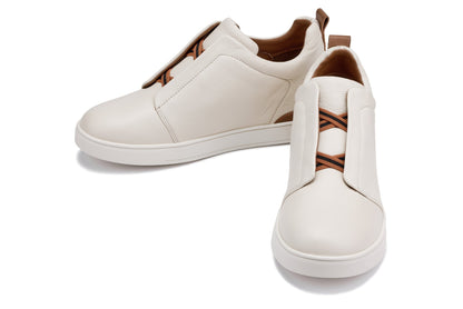 J1933 - 2.6 Inches Taller (Off-White) - Slip-On Men's Snoafers