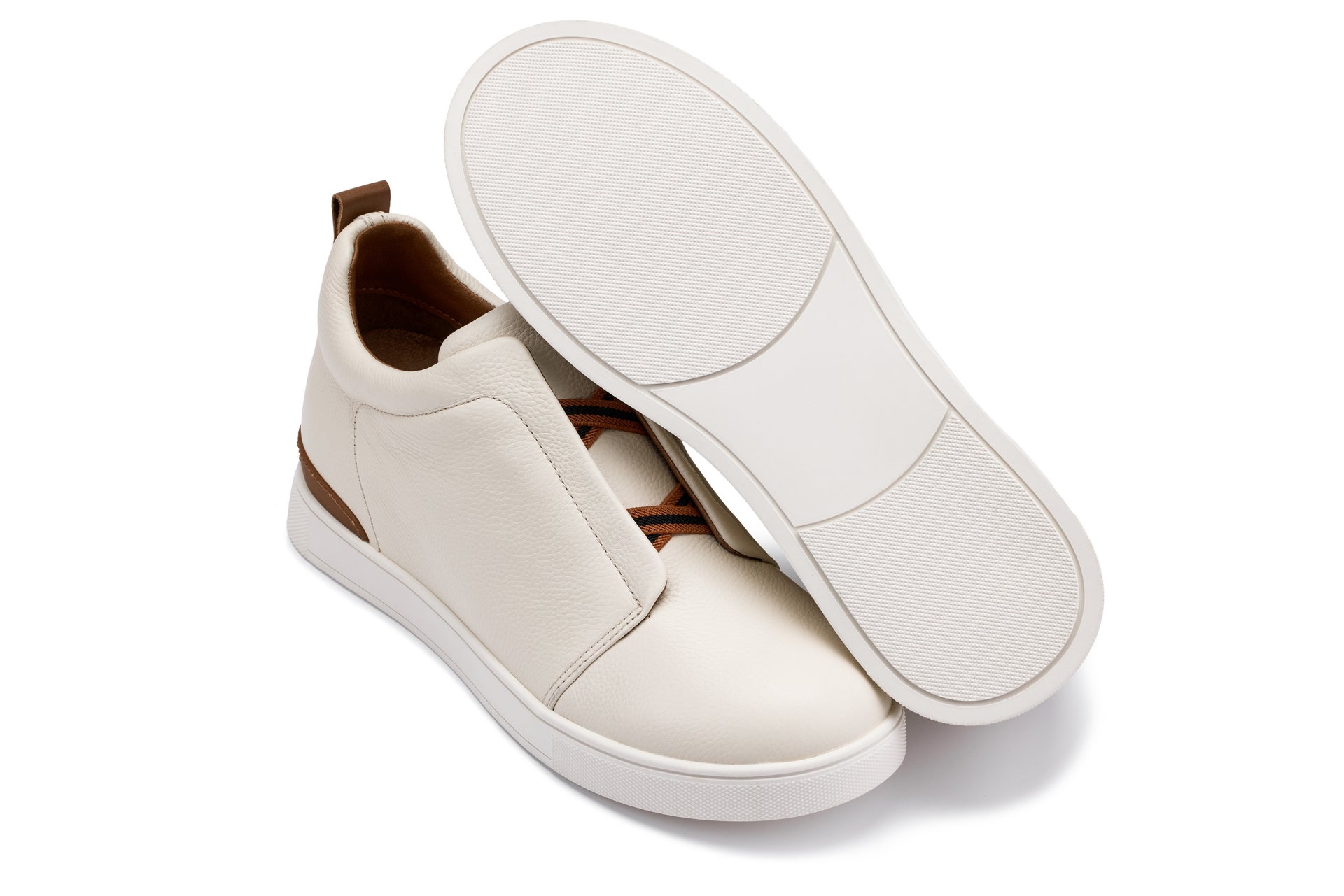 J1933 - 2.6 Inches Taller (Off-White) - Slip-On Men's Snoafers