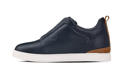 J1934  - 2.6 Inches Taller (Navy) - Slip-On Men's Snoafers