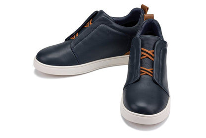 J1934  - 2.6 Inches Taller (Navy) - Slip-On Men's Snoafers