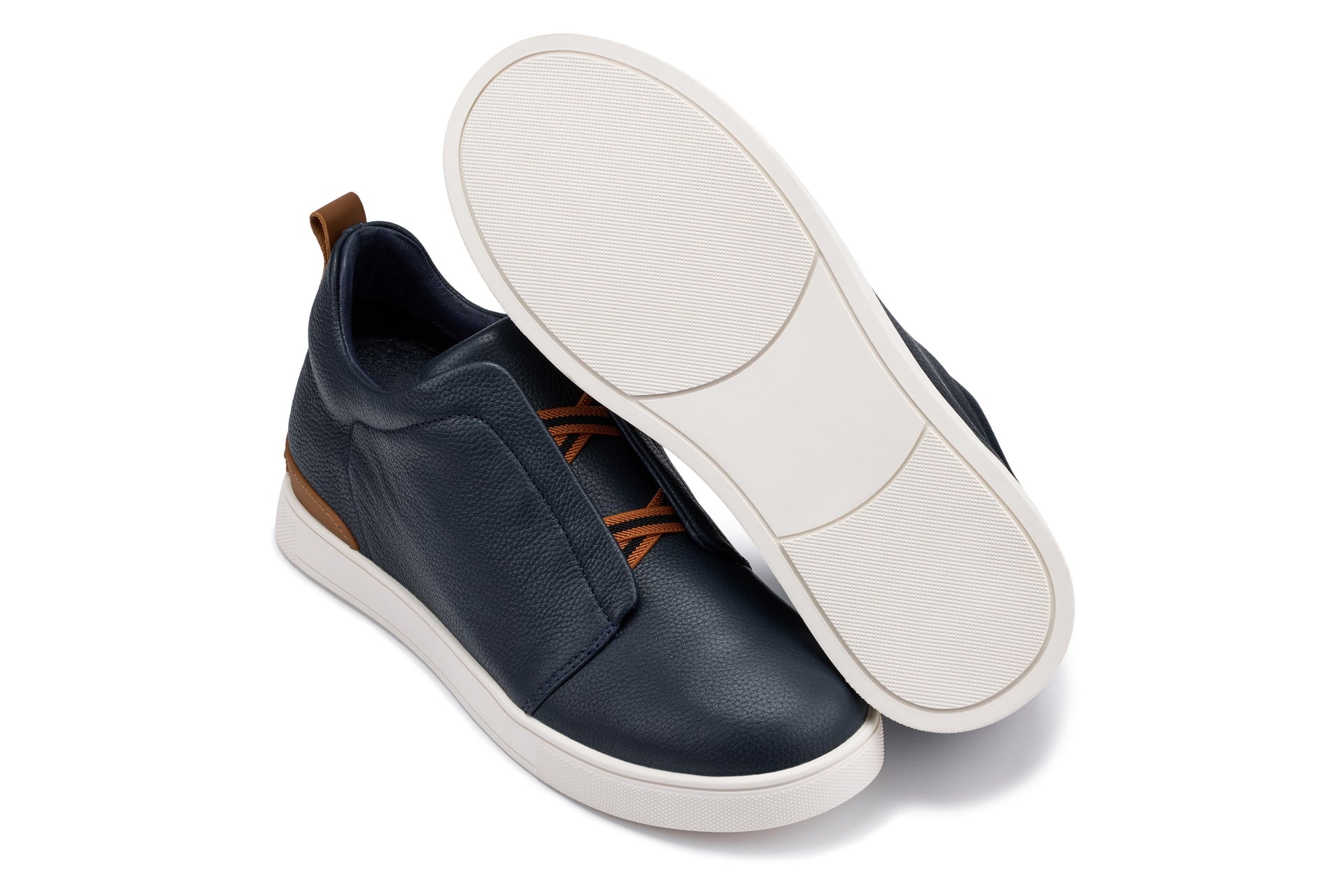 J1934  - 2.6 Inches Taller (Navy) - Slip-On Men's Snoafers