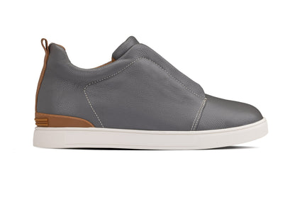 J1935  - 2.6 Inches Taller (Grey) - Slip-On Men's Snoafers