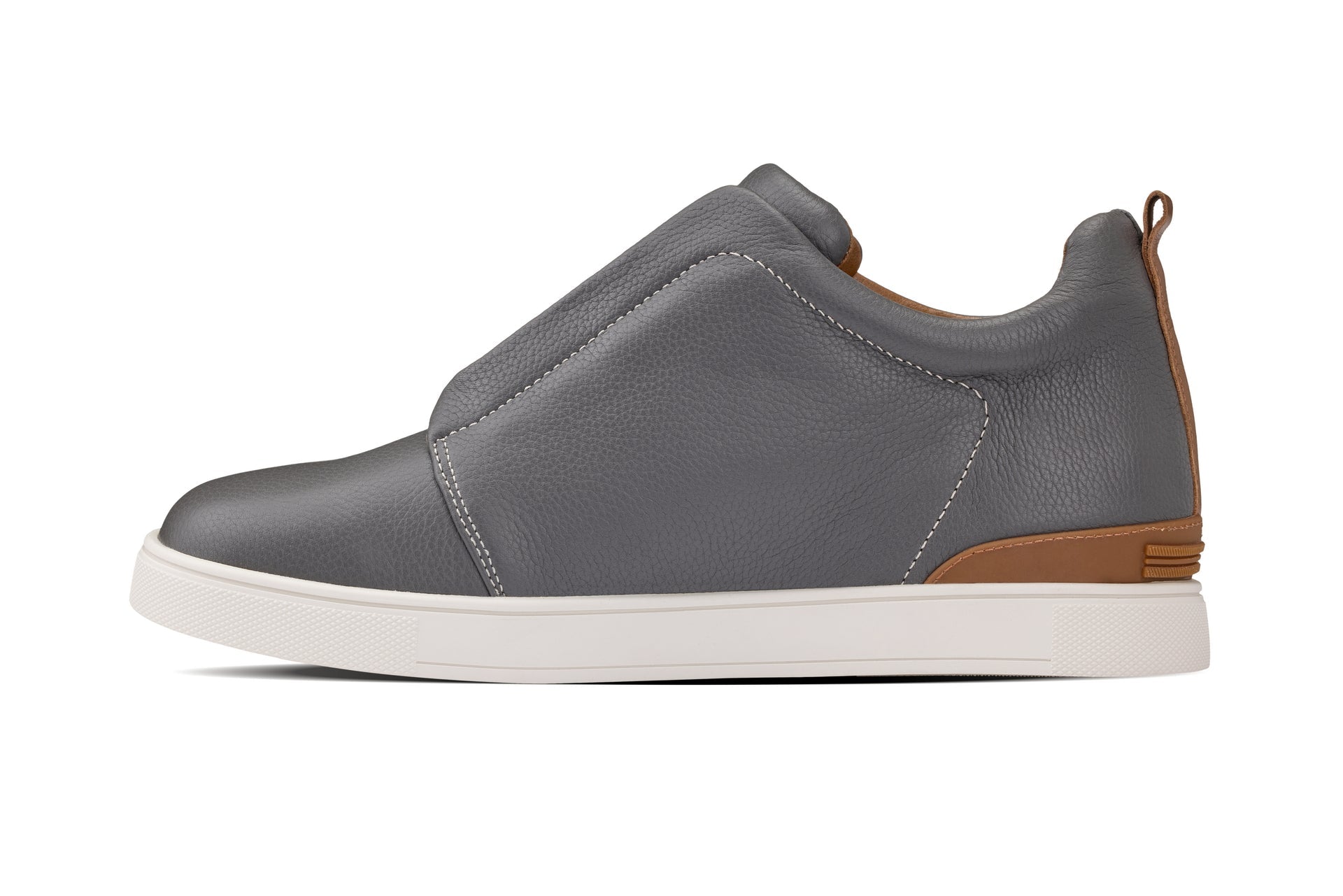 J1935  - 2.6 Inches Taller (Grey) - Slip-On Men's Snoafers