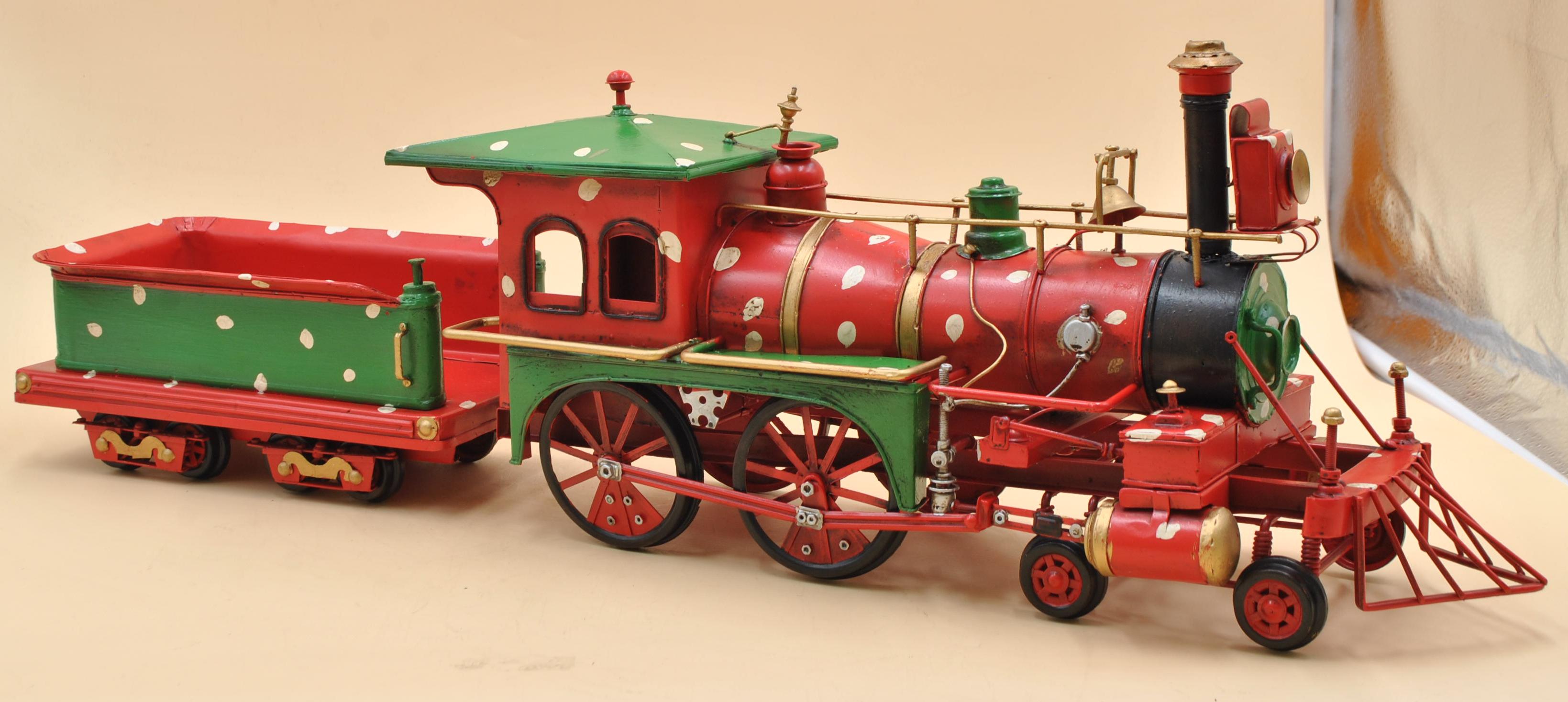 Handmade Antique Reproduction Tin Model Train-1906 Steam Trains Figurine Artwork