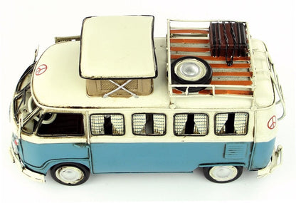 VW Volkswagen Samba Microbus Camping Handcrafted Tinplate Roof rack Model Car