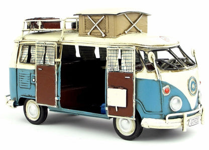 VW Volkswagen Samba Microbus Camping Handcrafted Tinplate Roof rack Model Car