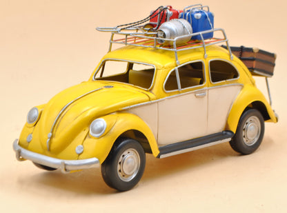 1934 YELLOW VW BEETLE CLASSIC MODEL 1:12-SCALE MODEL CAR HOME OFFICE DECOR DECORATION