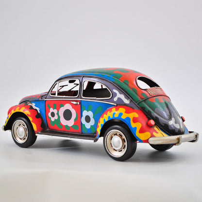 1934 Colorful VW Beetle With Flower Decoration 1:12 Scale Model Automobile Gift