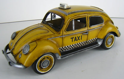 Tinplate Model Car – 1934 VW Volkswagen Beetle Checker Taxi car 1:12 scale GIFT