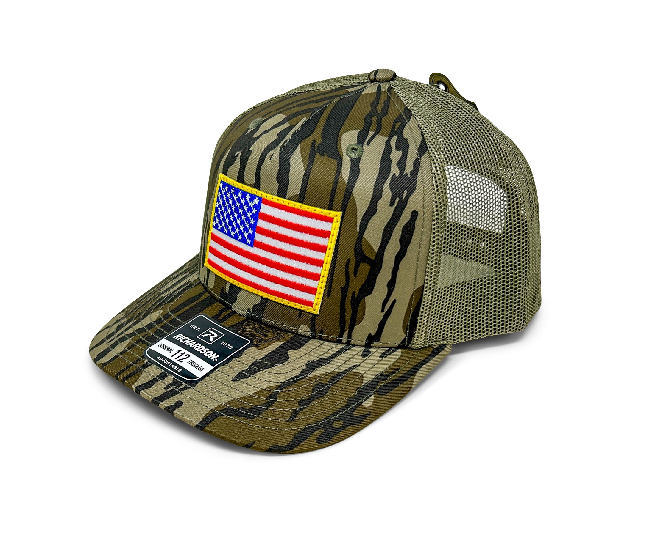 USA Flag Hat | Richardson 112 Duck Camo