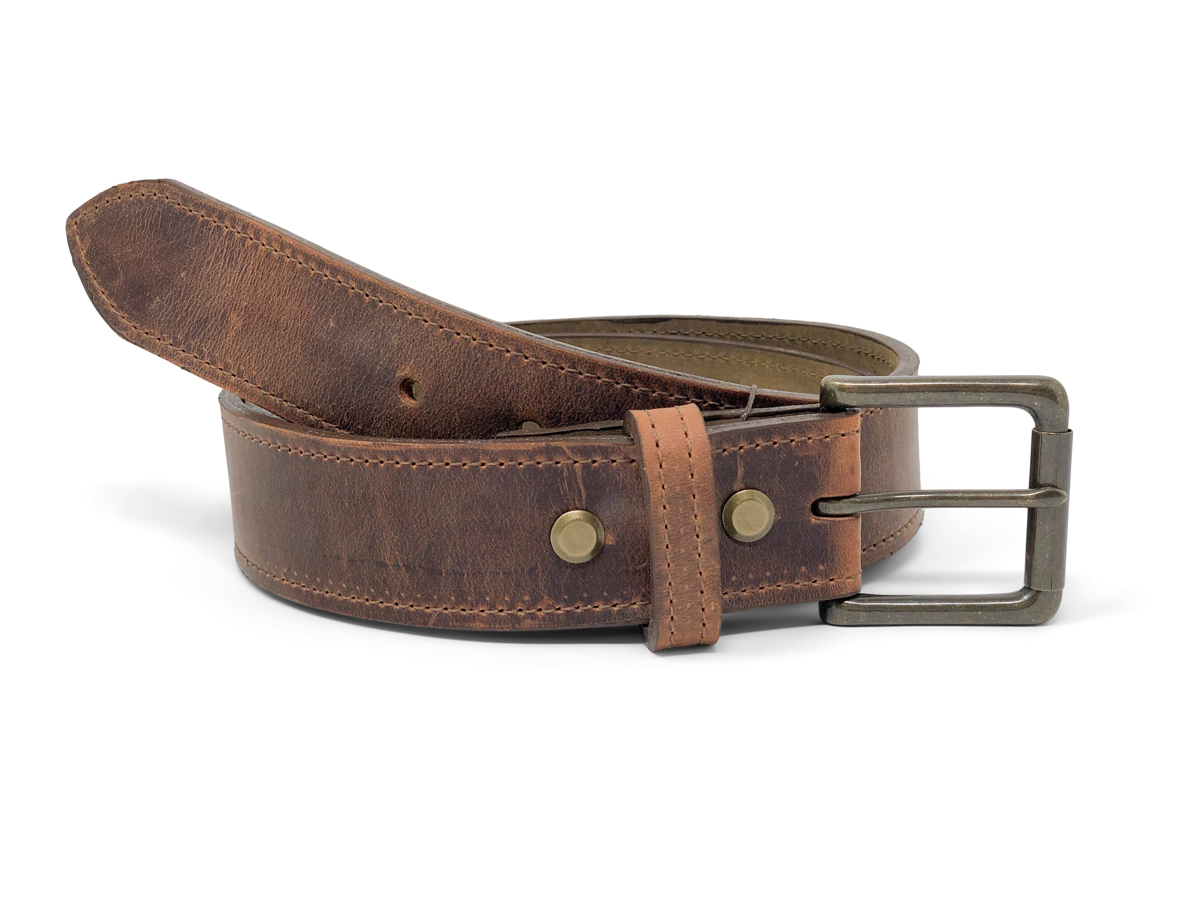 Handmade Leather Belt | Red Wing Copper Rough and Tough