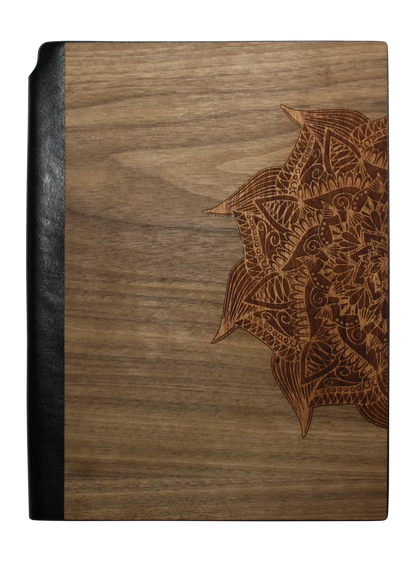 Wooden Journal / Planner | Yoga Mandala Inlay