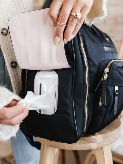 Satchel Black – 3-in-1 Stylish & Versatile Diaper Bag