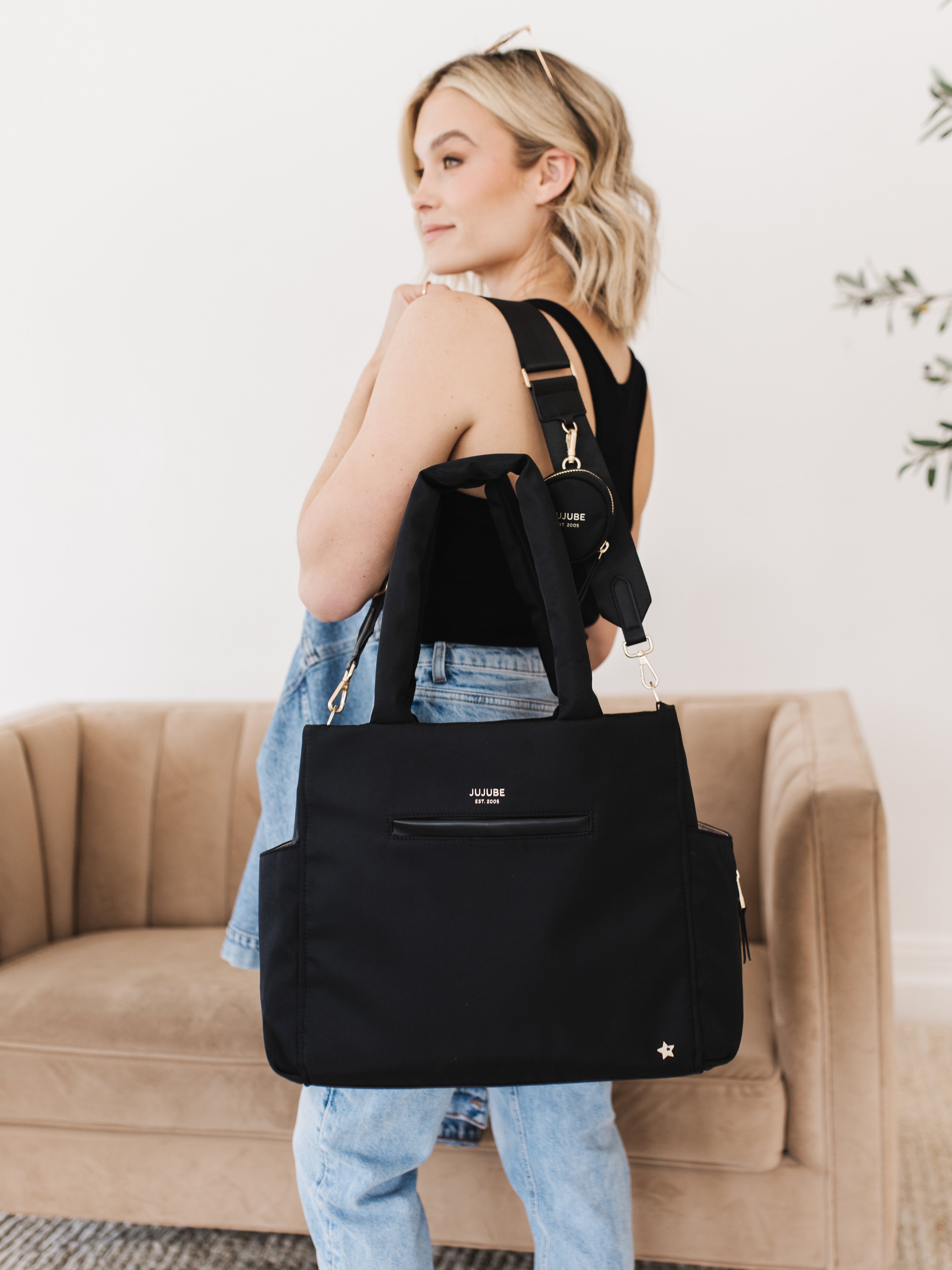 Utility-Strap Tote Black