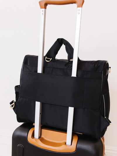 Satchel Black – 3-in-1 Stylish & Versatile Diaper Bag