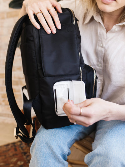 Satchel Black – 3-in-1 Stylish & Versatile Diaper Bag
