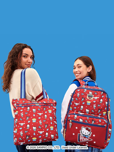 Hello Kitty® × JuJuBe Varsity Zealous Backpack Diaper Bag – Red and Navy
