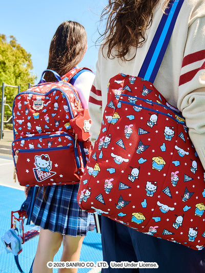 Hello Kitty® × JuJuBe Varsity Zealous Backpack Diaper Bag – Red and Navy