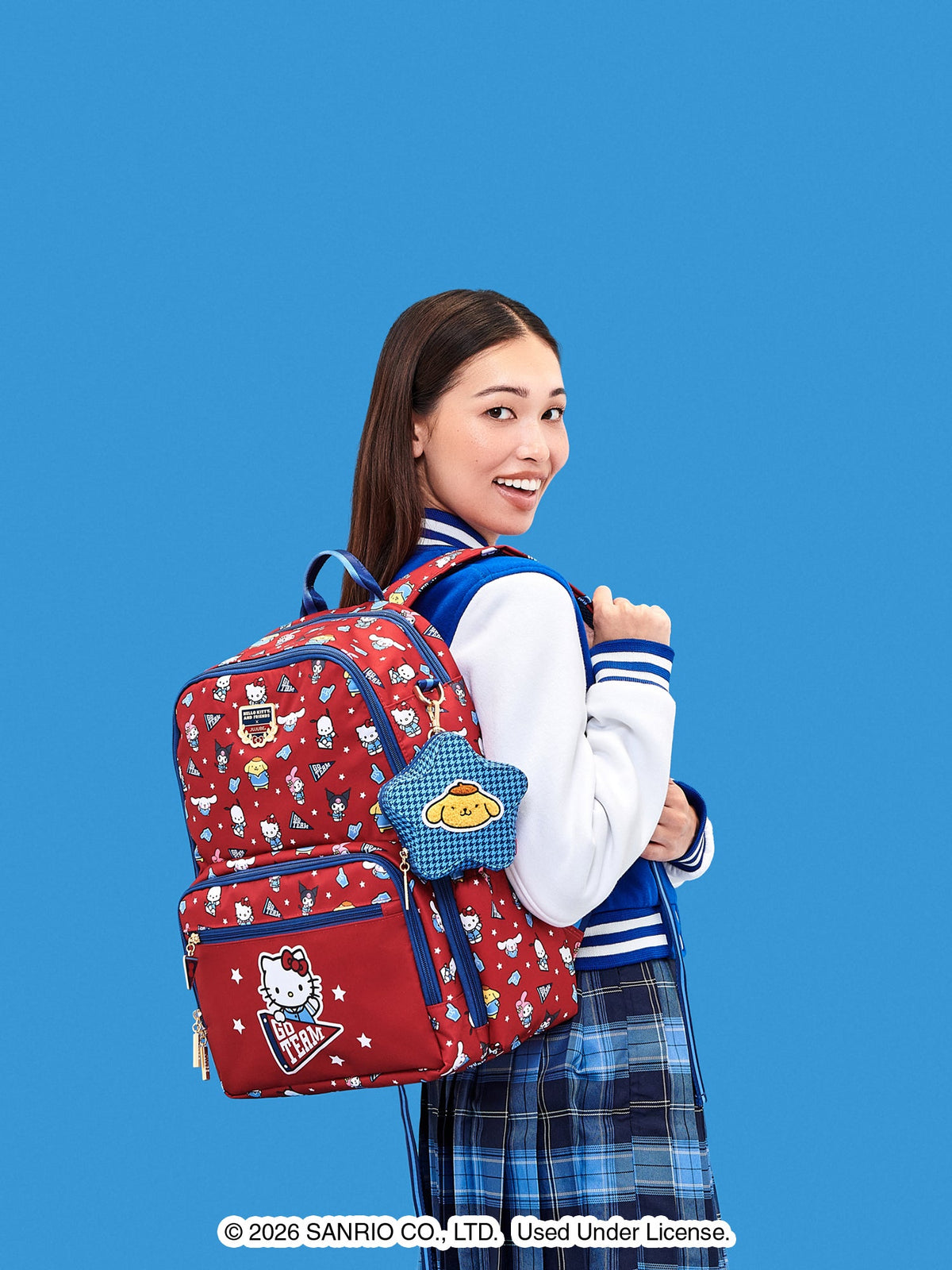 Hello Kitty® × JuJuBe Varsity Zealous Backpack Diaper Bag – Red and Navy