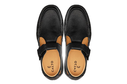 K0751 - 2.8 Inches Taller (Black) - Lightweight Casual Fisherman Sandal