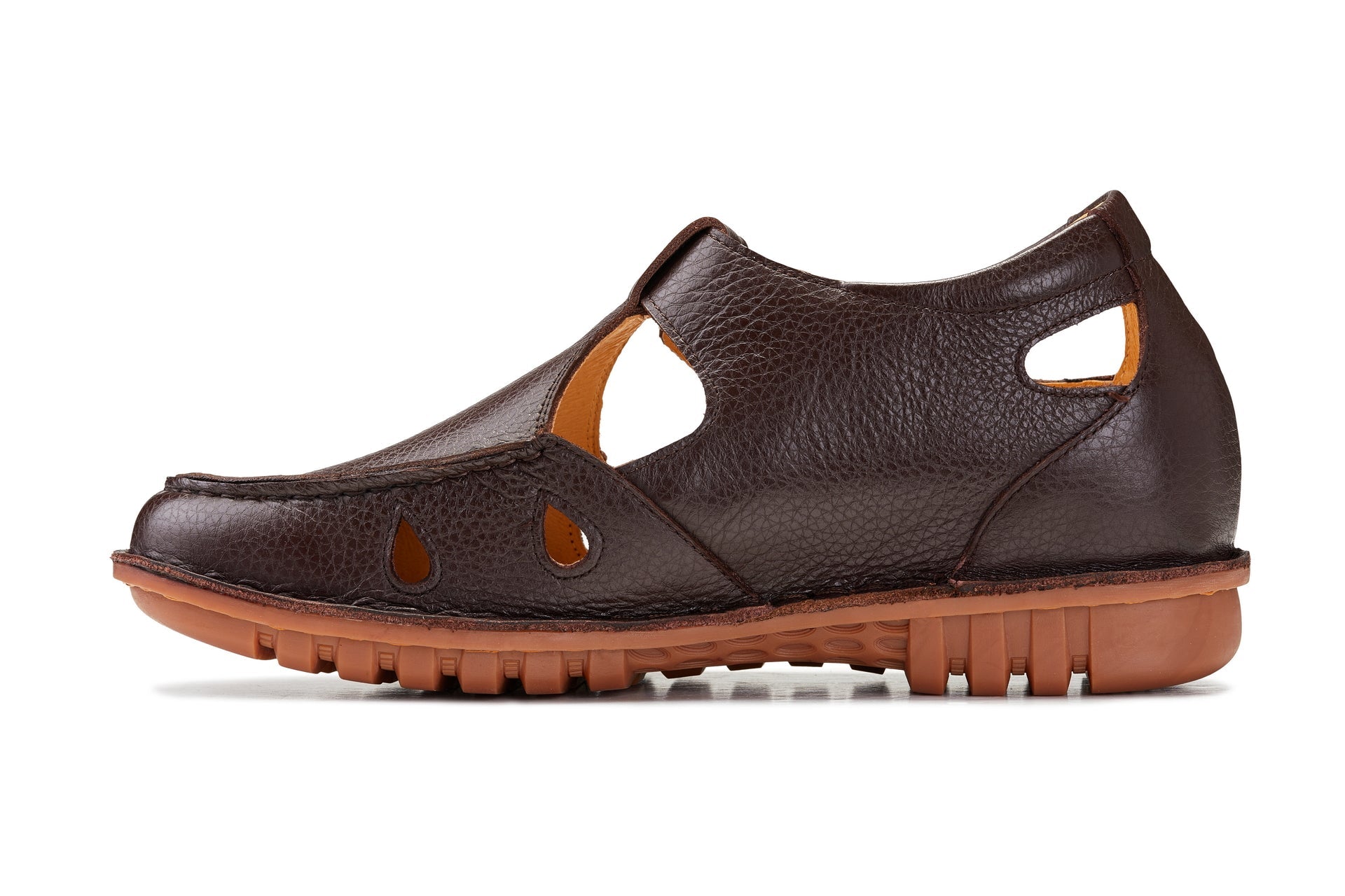 K0752 - 2.8 Inches Taller (Coffee Brown) - Lightweight Casual Fisherman Sandals