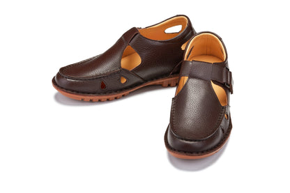 K0752 - 2.8 Inches Taller (Coffee Brown) - Lightweight Casual Fisherman Sandals
