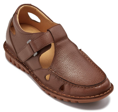 K0753 - 2.8 Inches Taller (Camel Brown) - Lightweight Casual Fisherman Sandal