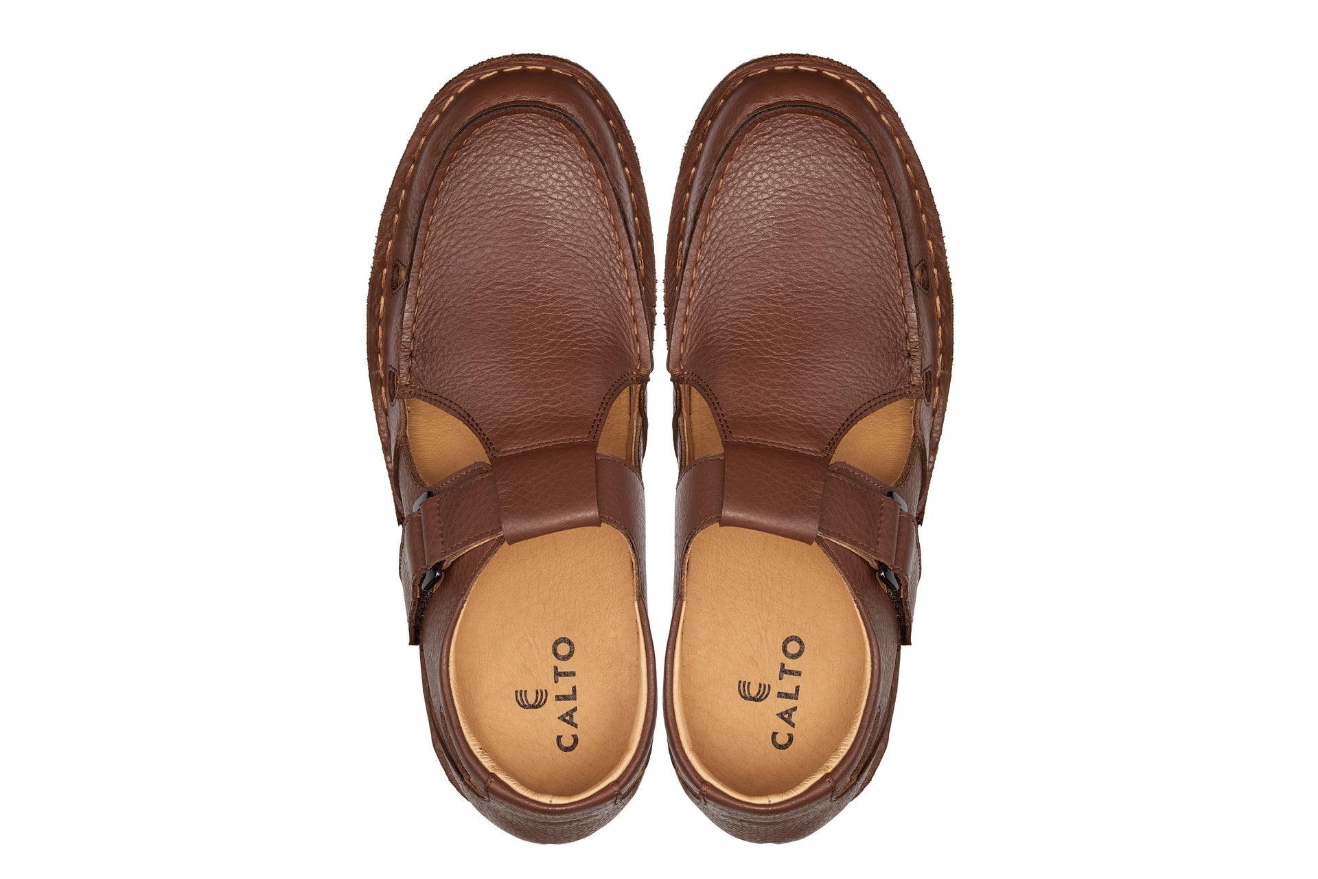 K0753 - 2.8 Inches Taller (Camel Brown) - Lightweight Casual Fisherman Sandal