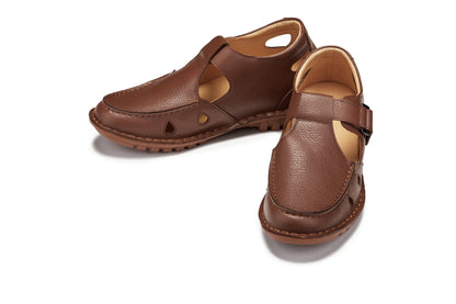 K0753 - 2.8 Inches Taller (Camel Brown) - Lightweight Casual Fisherman Sandal