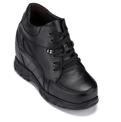 K107216 - Lightweight Hiking-Boot-Style Elevator Men's Shoes - 5.2 Inches
