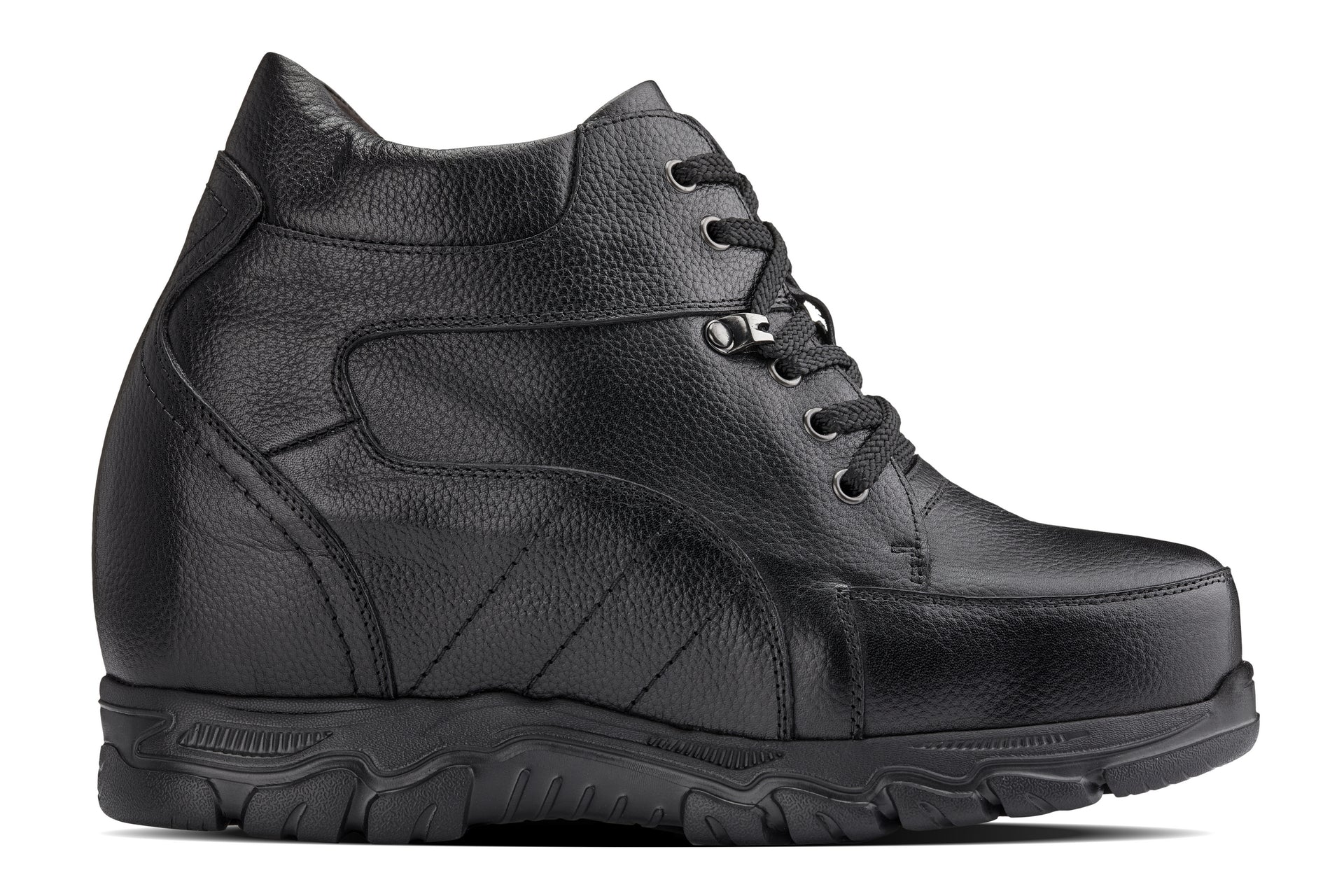 K107216 - Lightweight Hiking-Boot-Style Elevator Men's Shoes - 5.2 Inches