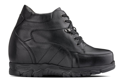 K107216 - Lightweight Hiking-Boot-Style Elevator Men's Shoes - 5.2 Inches