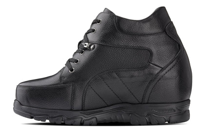 K107216 - Lightweight Hiking-Boot-Style Elevator Men's Shoes - 5.2 Inches