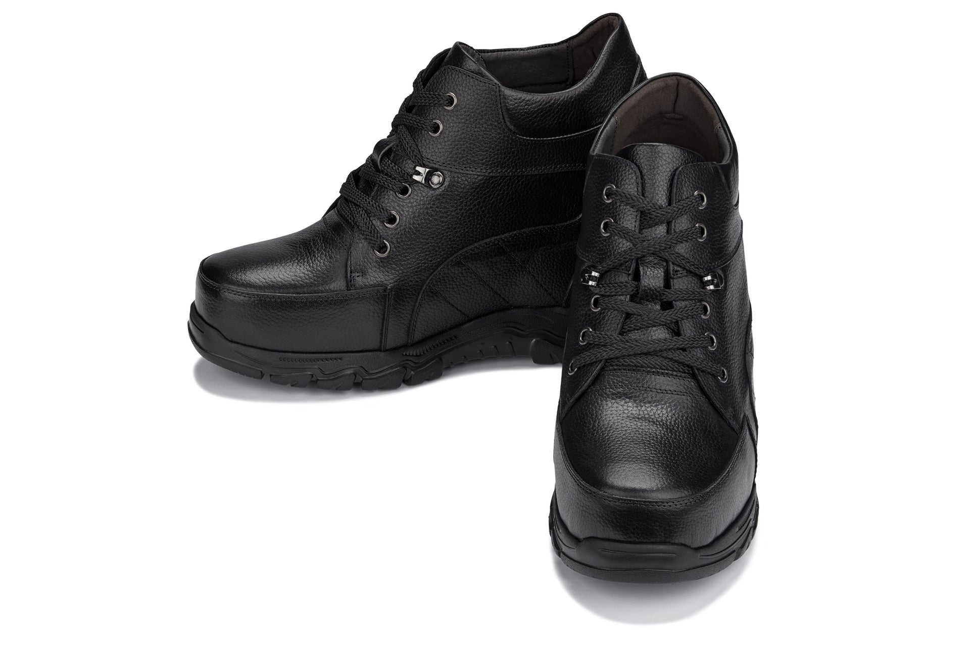 K107216 - Lightweight Hiking-Boot-Style Elevator Men's Shoes - 5.2 Inches