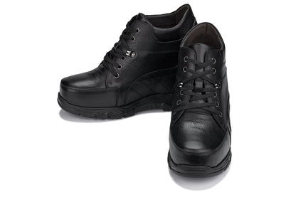 K107216 - Lightweight Hiking-Boot-Style Elevator Men's Shoes - 5.2 Inches