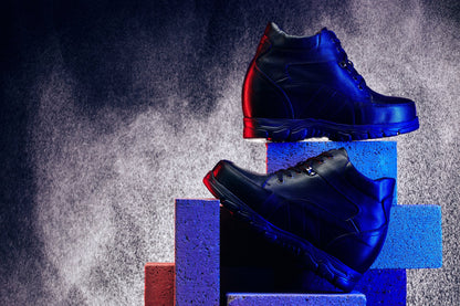 K107216 - Lightweight Hiking-Boot-Style Elevator Men's Shoes - 5.2 Inches